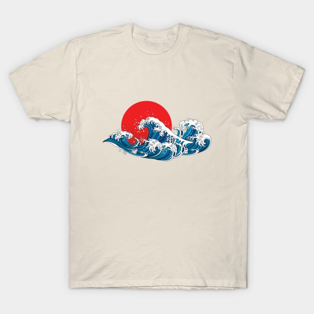 Big Wave Japan T-Shirt by info@dopositive.co.uk